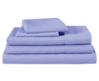 Natural Home Linen King Bed Sheet Set - Blue
