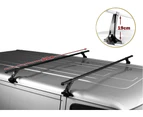 120cm Universal Rain Gutter Car Roof Rack Cross Bars Black Adjustable Brackets