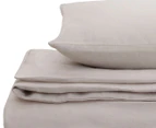 Natural Home Linen Queen Bed Quilt Cover Set - Linen