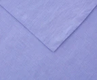 Natural Home Linen Queen Bed Quilt Cover Set - Blue