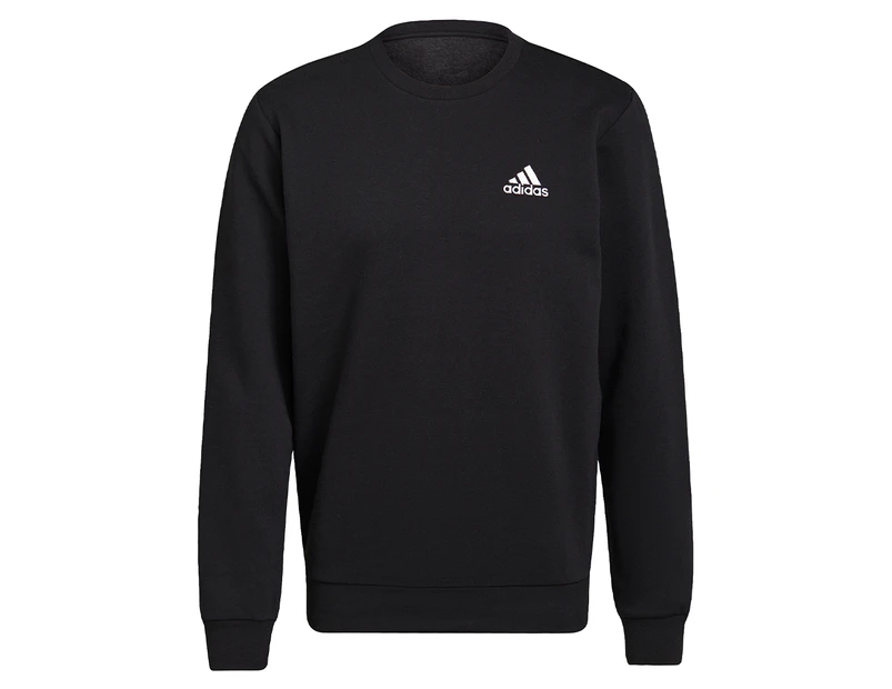 Adidas Men's Essentials Fleece Sweatshirt - Black/White
