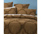 Renee Taylor Moroccan Cotton Chenille Quilt Cover Set - Wood