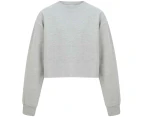 SF Minni Girls Crop Sweatshirt (Heather Grey) - PC4301
