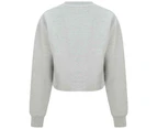 SF Minni Girls Crop Sweatshirt (Heather Grey) - PC4301