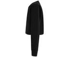 SF Minni Girls Slounge Crop Sweatshirt (Black) - PC4300