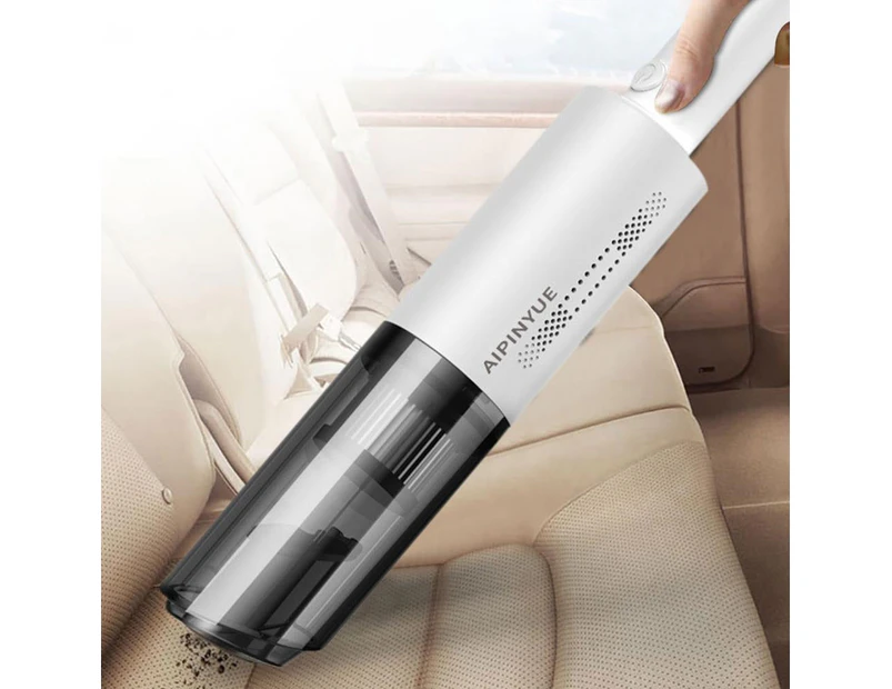 Handheld Portable Car Cordless Vacuum Cleaner - White