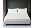 Justlinen-luxe 300TC Soft Cotton Queen Size Bed Sheet Set - White