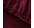 Justlinen-luxe 300TC Soft Cotton King Single Bed Sheet Set - Burgandy