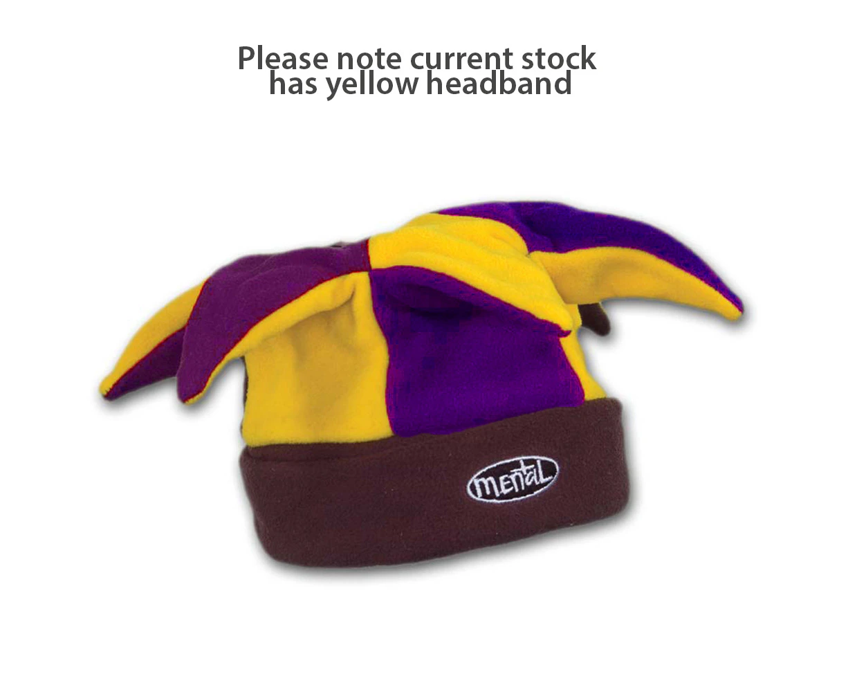 Comet Funky Fleece Winter Ski Hat - Youth Size-Purple/Yellow