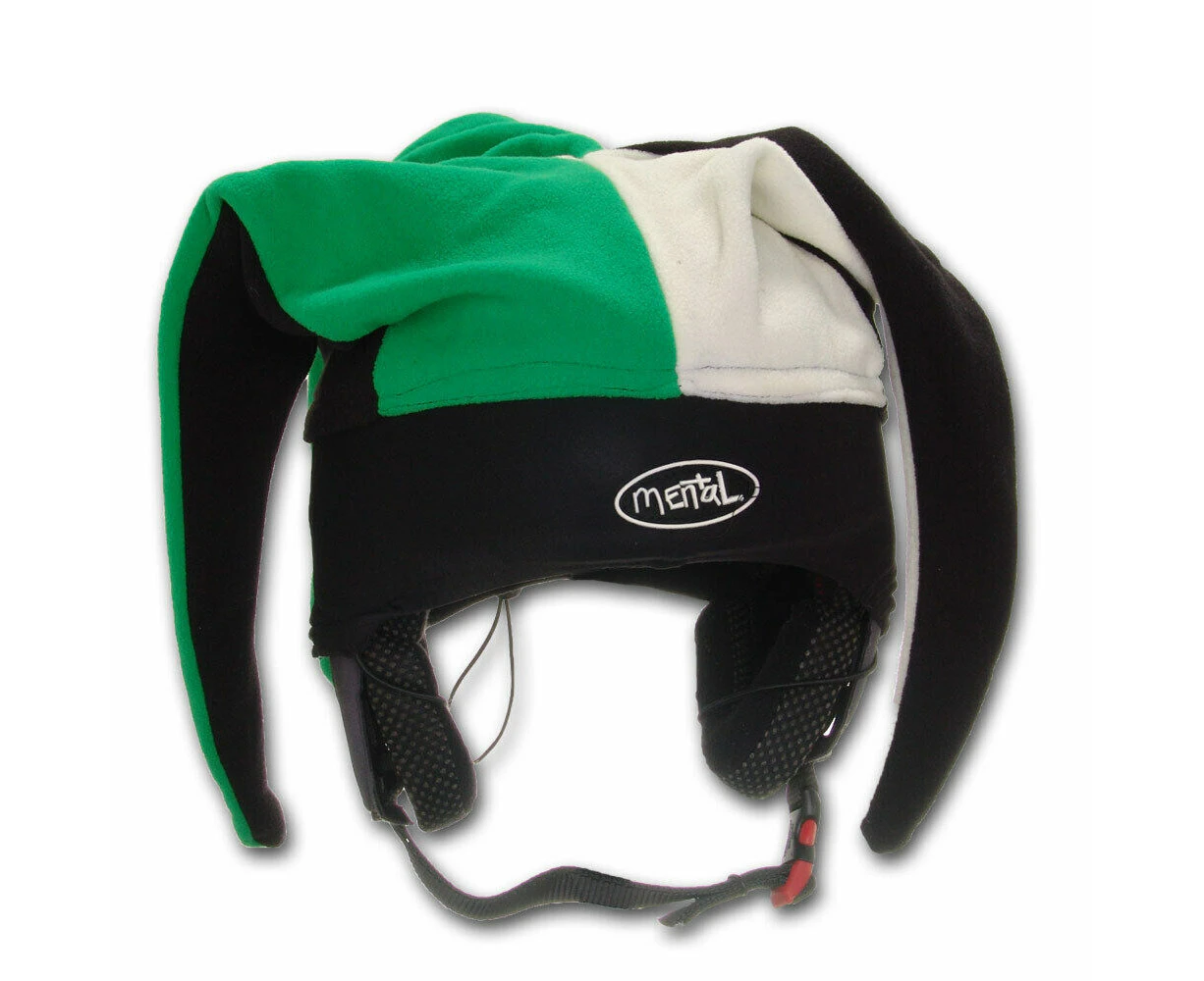 Jester Ski and Skate Helmet Cover-Black/Vanilla/Green