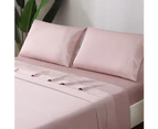 Justlinen Luxury 500 Tc King Single Size Cotton Bedding Bed Sheet Set - Mauve