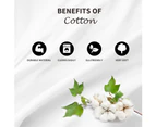 Justlinen Luxury 500 Tc Double Size Cotton Bedding Bed Sheet Set - White