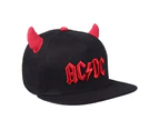 AC/DC Devil Horns Black Snapback Cap