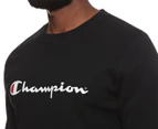 Champion Men's Script Crew Sweater - Black