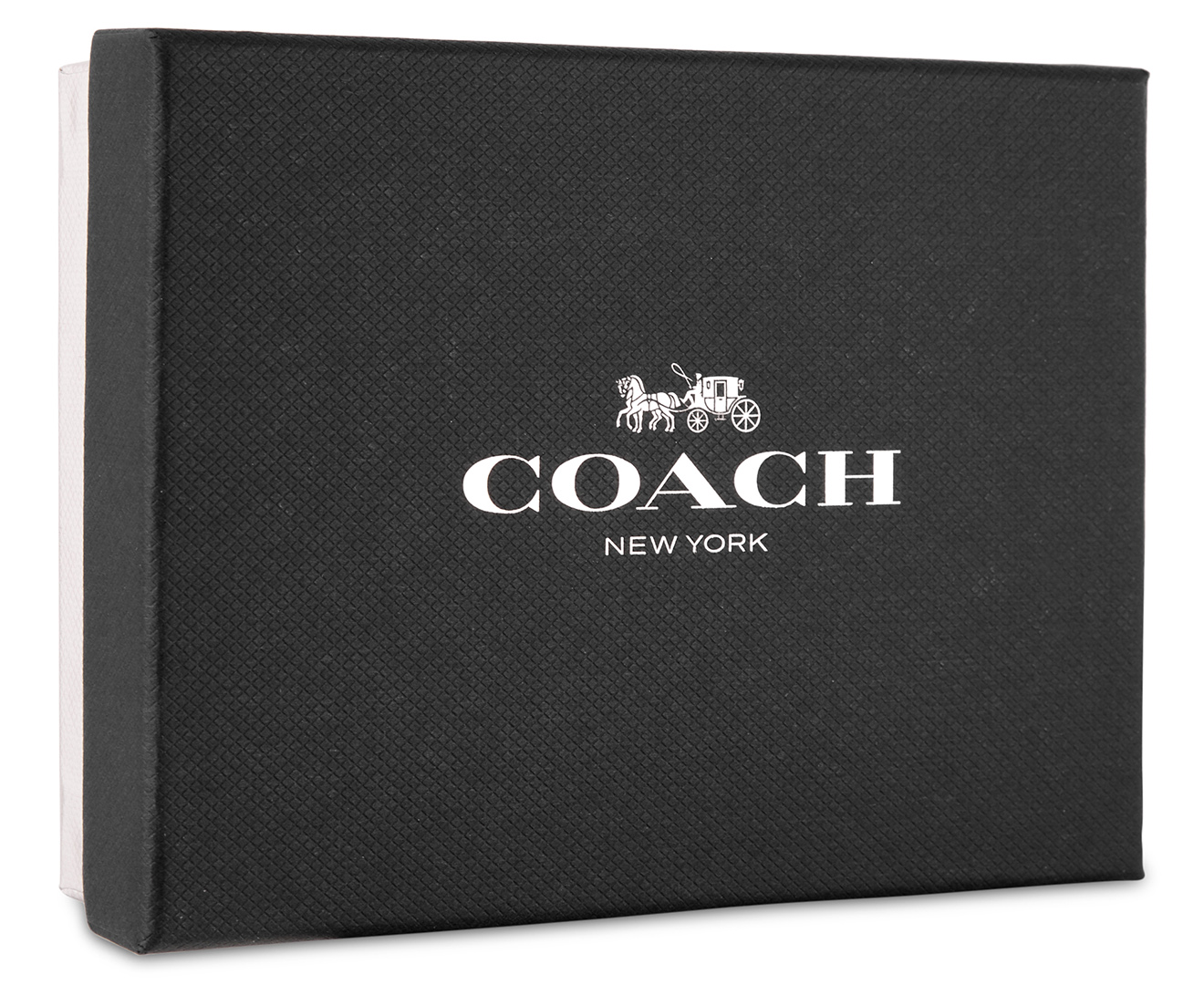 Coach Box Program Crossgrain Mini Leather ID Purse - Black | Catch