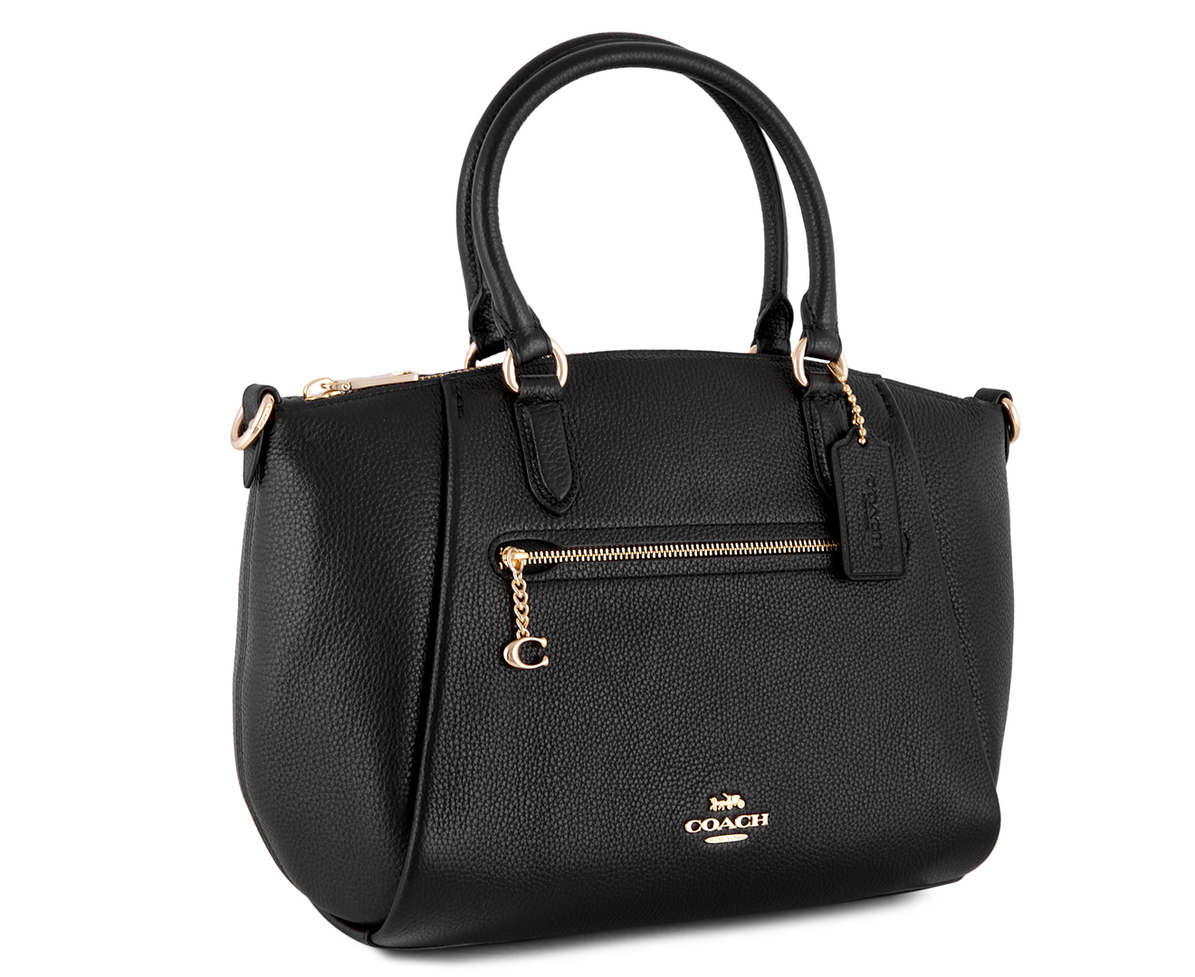 Coach Elise Leather Satchel - Black | Catch.co.nz