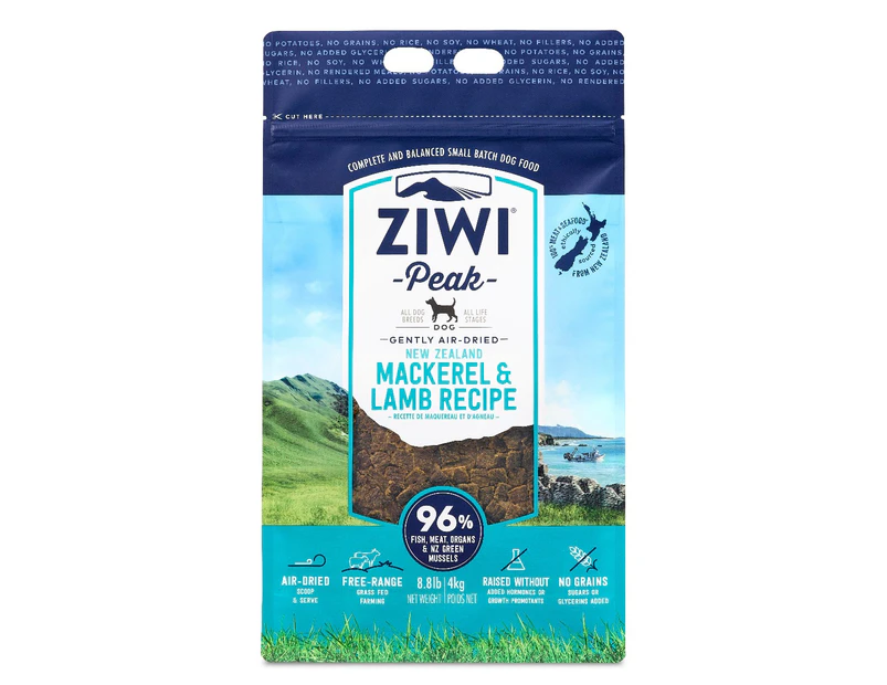 Ziwi Peak Air Dried Dog Food 2.5kg Pouch - Mackerel & Lamb