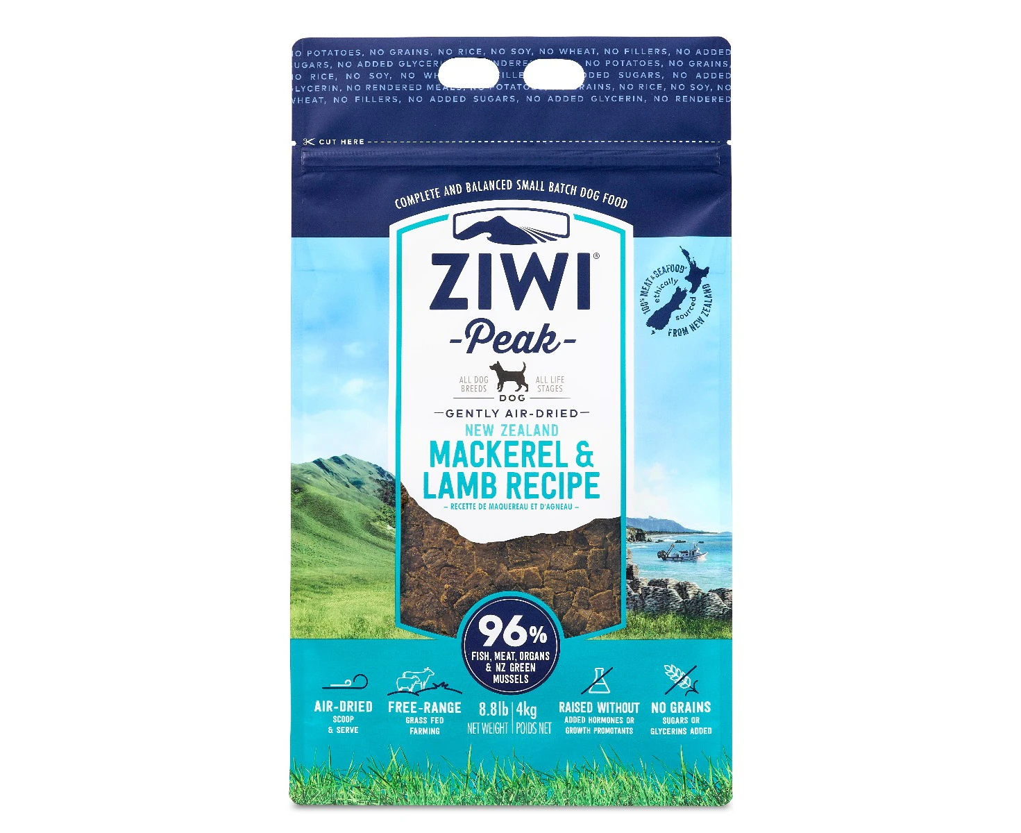 Air Dried 1kg Mackerel & Lamb Ziwi Peak Dog Food