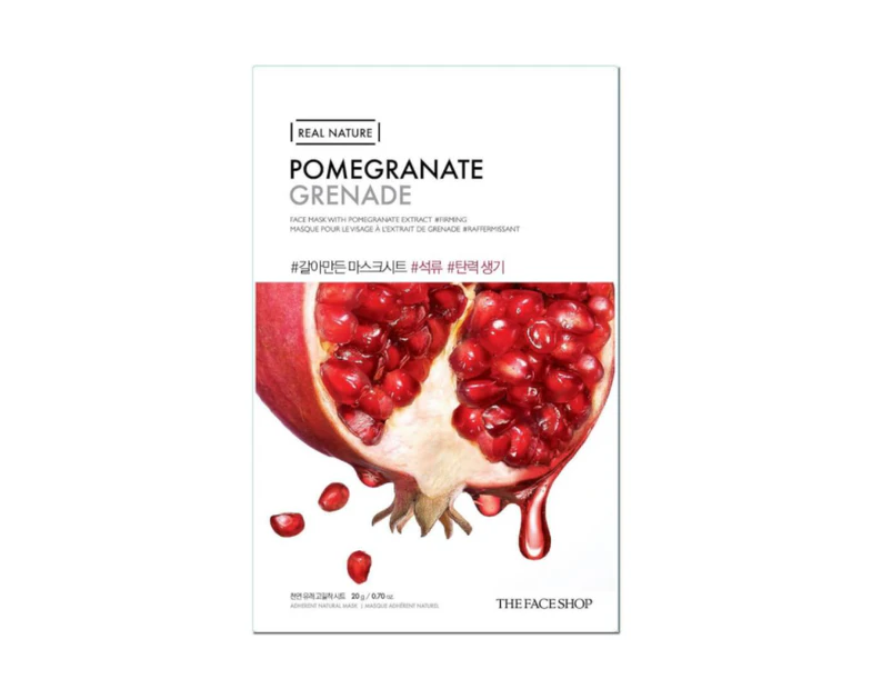 5 x The Face Shop Real Nature #Pomegranate - Korean Face Mask Sheet