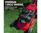 Baumr-AG 139cc Lawn Mower 4-Stroke 17 Inch Petrol Lawnmower Hand Push Engine 45L Catcher