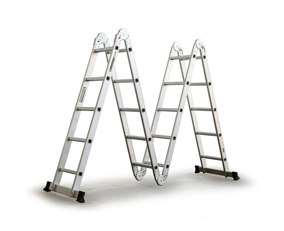 Bullet 5.8m Multipurpose Ladder Aluminium Extension Folding Adjustable Step