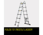 BULLET 3.8m Multipurpose Telescopic Ladder Portable Extension Aluminium Foldable Alloy Steps