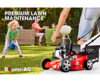 Baumr-AG Lawn Mower 16 Inch Petrol Powered Hand Push Engine Lawnmower Catch 4 Stroke