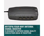 4 Way Digital Signal Booster TV VCR Satellite Antenna Amplifier Splitter
