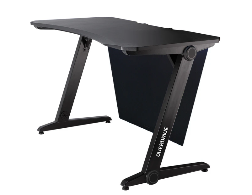 OVERDRIVE Gaming Desk 120cm PC Table Setup Computer Carbon Fiber Style Black