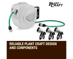 PLANTCRAFT 10M Retractable Garden Water Hose Reel Storage Spray Gun Rewind