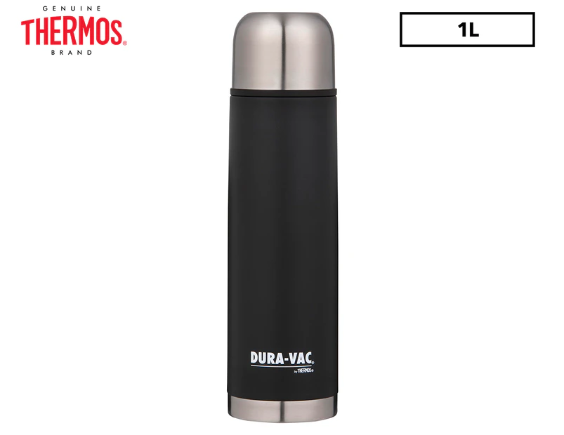 Thermos 1L Dura-Vac Slimline Stainless Steel Vacuum Insulated Flask - Black