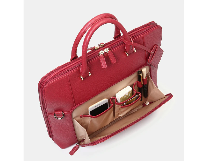 Women PU Leather Large Casual Shoulder Handbag Messenger Satchel Tote Bag Pink