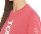 Tommy Jeans Women's Logo Long Sleeve Tee / T-Shirt / Tshirt - Blush Red