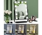 Maxkon LED Lighted Hollywood Makeup Mirror with Dimmable 12 Lights Touch-Screen 360 Rotation Black 30x40cm 3