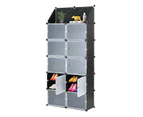 40 Pairs Stackable Shoe Storage Box Organiser Cube DIY Shoe Cabinet Rack Shelf 20 Tier Black