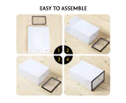 12PCS Plastic Shoe Display Cases Stackable Storage Organiser Box White
