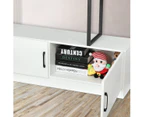 5 Tier Ladder Bookshelf Bookcase Storage Cube Rack Cabinet Display Shelf Unit with 2 Doors