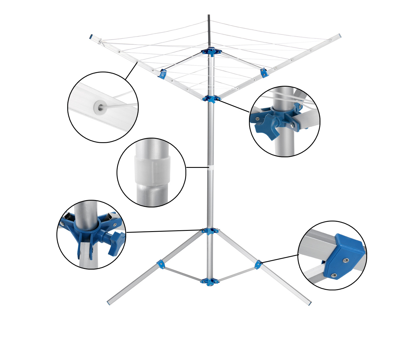 Portable Camping,4 Arms and 3 Legs Rotary Portable Camping Clothes Line  Dryer Clothesline Outdoor : : Home