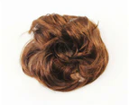 Womens Hair Wig Ponytail Curly Scrunchie Black Brown Blonde Light Auburn Red Synthetic - Blonde - Small