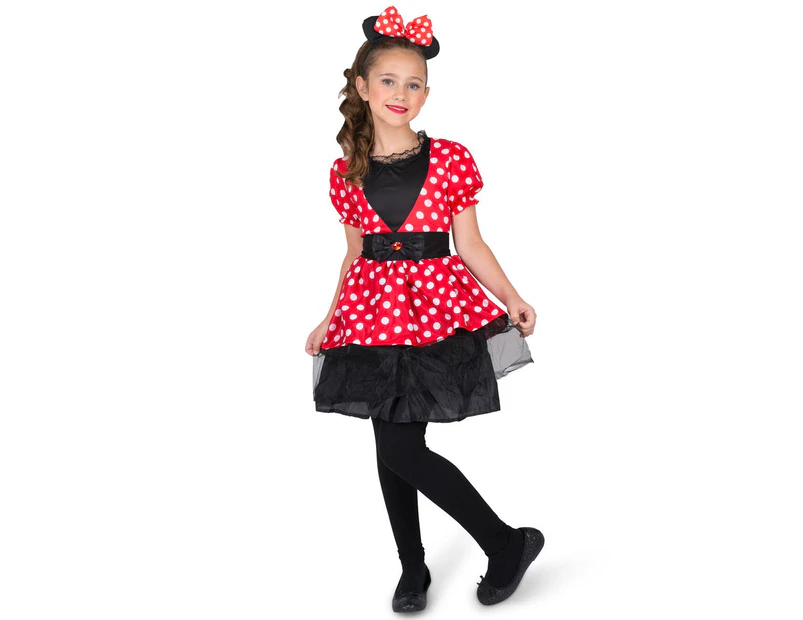 Miss Mouse Girls Red Polka Dot Book Week Costume Girls