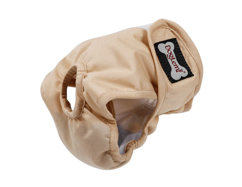 Female Sanitary Dog Nappy Underpants Diaper Pants Beige M L XL