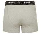 FCUK Men's Cotton Stretch Boxer Briefs 3-Pack - Denim Heather/Charcoal Heather/Heather Grey