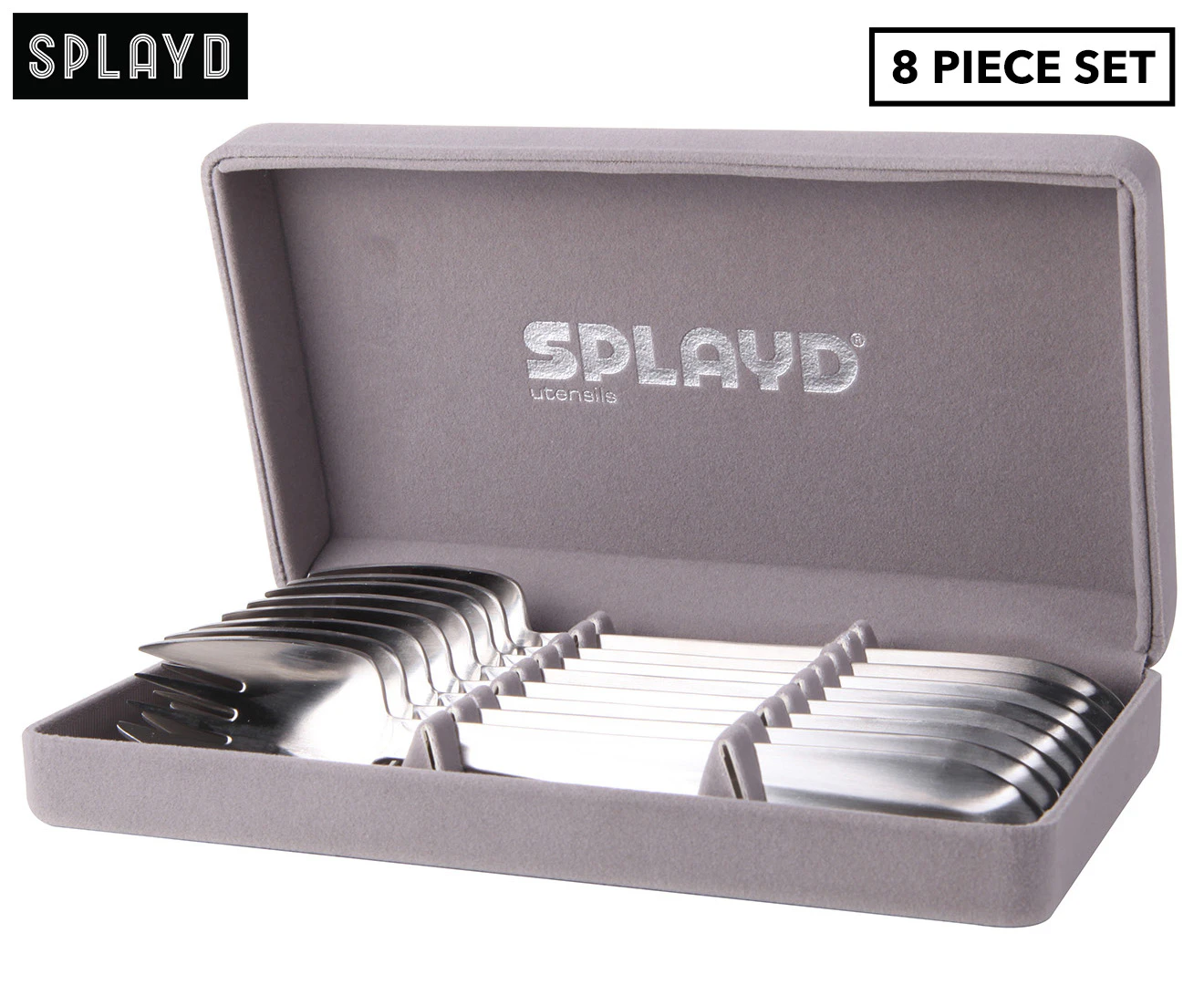 Set of 8 Splayd 17.8cm Luxury Stainless Steel Utensil Box Set