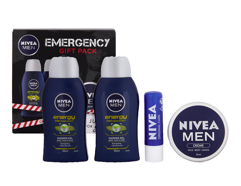 Nivea Men 4-Piece Emergency Wash Kit Gift Set