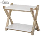 Academy 2-Tier Eliot Serving Board - White/Natural Brown