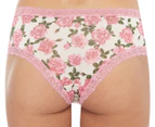 French Affair Women's Lace Cheeky Underwear 3-Pack - Pink Cosmos