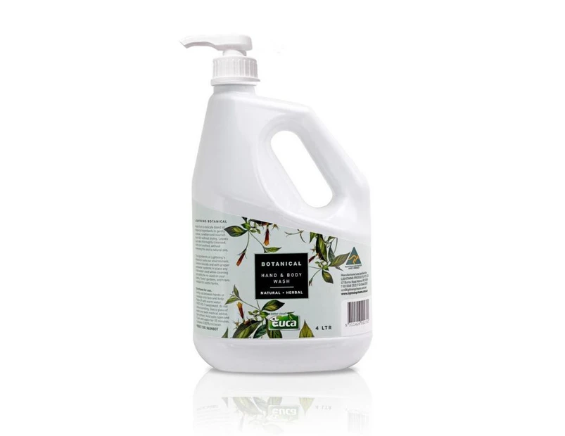 Euca Botanical Hand & Body Wash - with added anti-bacterial properties - 4Lt Pump Pack