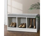 Artiss Shoe Cabinet Bench Shoes Organiser Storage Rack Shelf White Box Seat