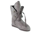UGG Boots Women Lace-up 9"+ premium Australian shearing Sheepskins Grip-sole 3Color Siz 5-10 - Chocolate