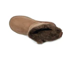 UGG Boots Women 9"+ Button Australian shearing Sheepskins Grip sole - Chocolate